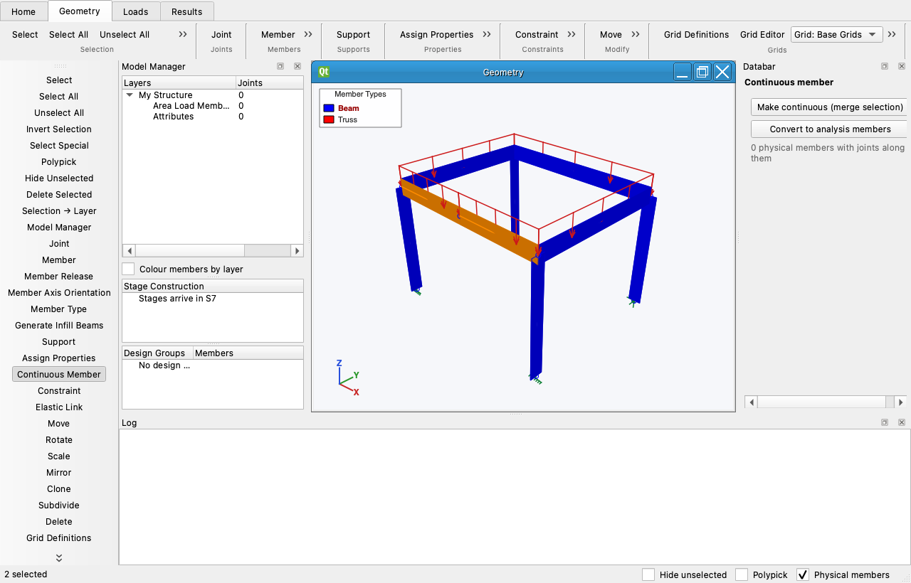 Continuous Member tool