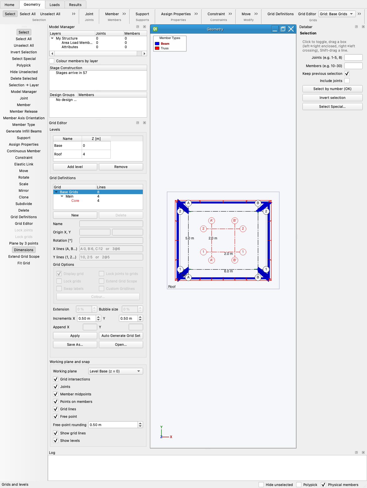 Base Grids with a child grid, bubbles and dimensions